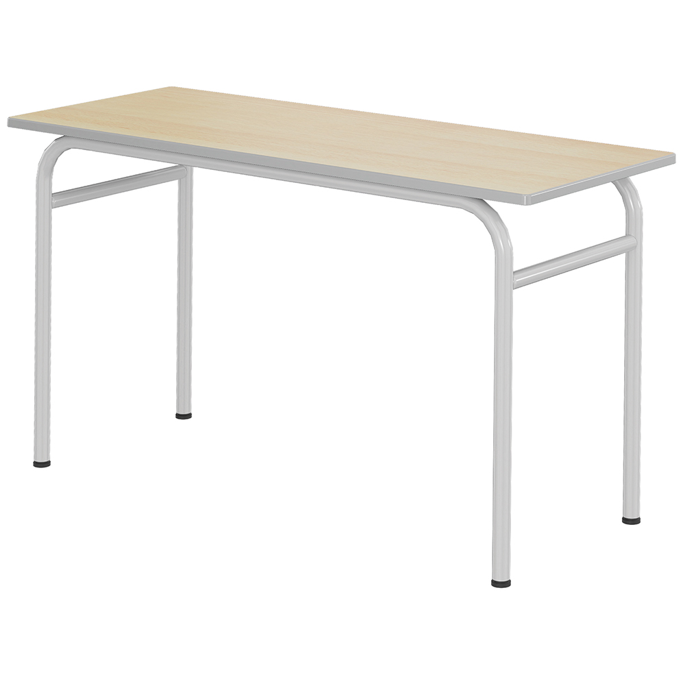 Table DELTA plateau ép.21 mm stratifié chant polyuréthane piètement époxy - 130x50 cm - T6
