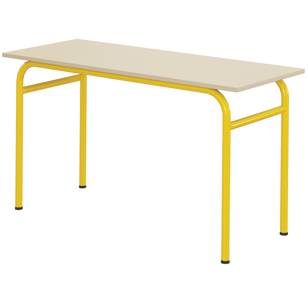Table DELTA plateau ép.21 mm stratifié chant ABS piètement époxy - 130x50 cm - T6