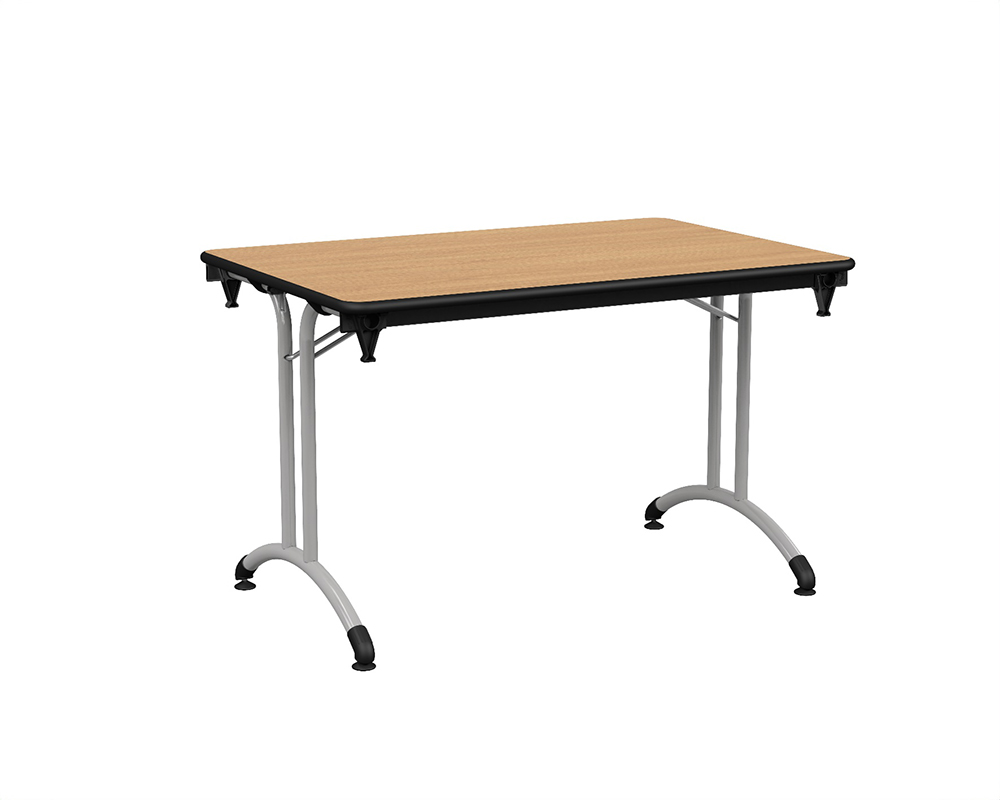 Table pliante VOLGA plateau ép.24 mm stratifié chant antichoc piètement époxy - 120x80 cm - T6