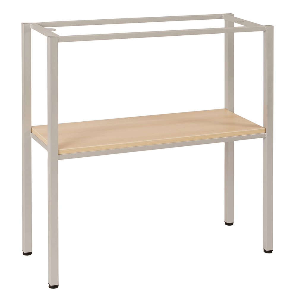 [S163370PVEP-03] Socle pour meuble à courrier BIP BOP mélaminé piètement époxy - H90 cm - Hêtre miel/gris alu RAL 9006