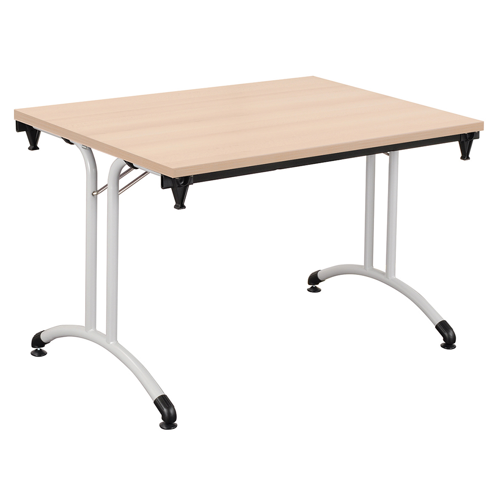 Table pliante PLUME plateau allégé ép.20 mm stratifié chant ABS piètement époxy - 120x40 cm - T6