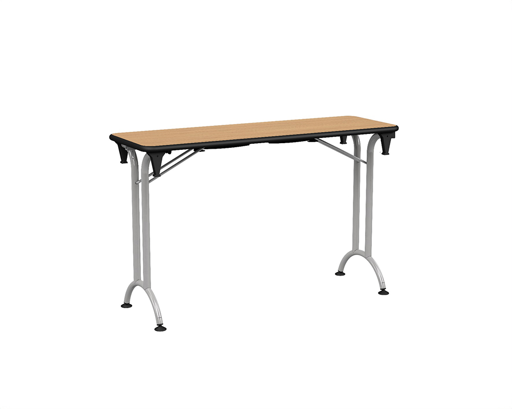 Table pliante VOLGA plateau ép.24 mm stratifié chant antichoc piètement époxy - 120x40 cm - T6
