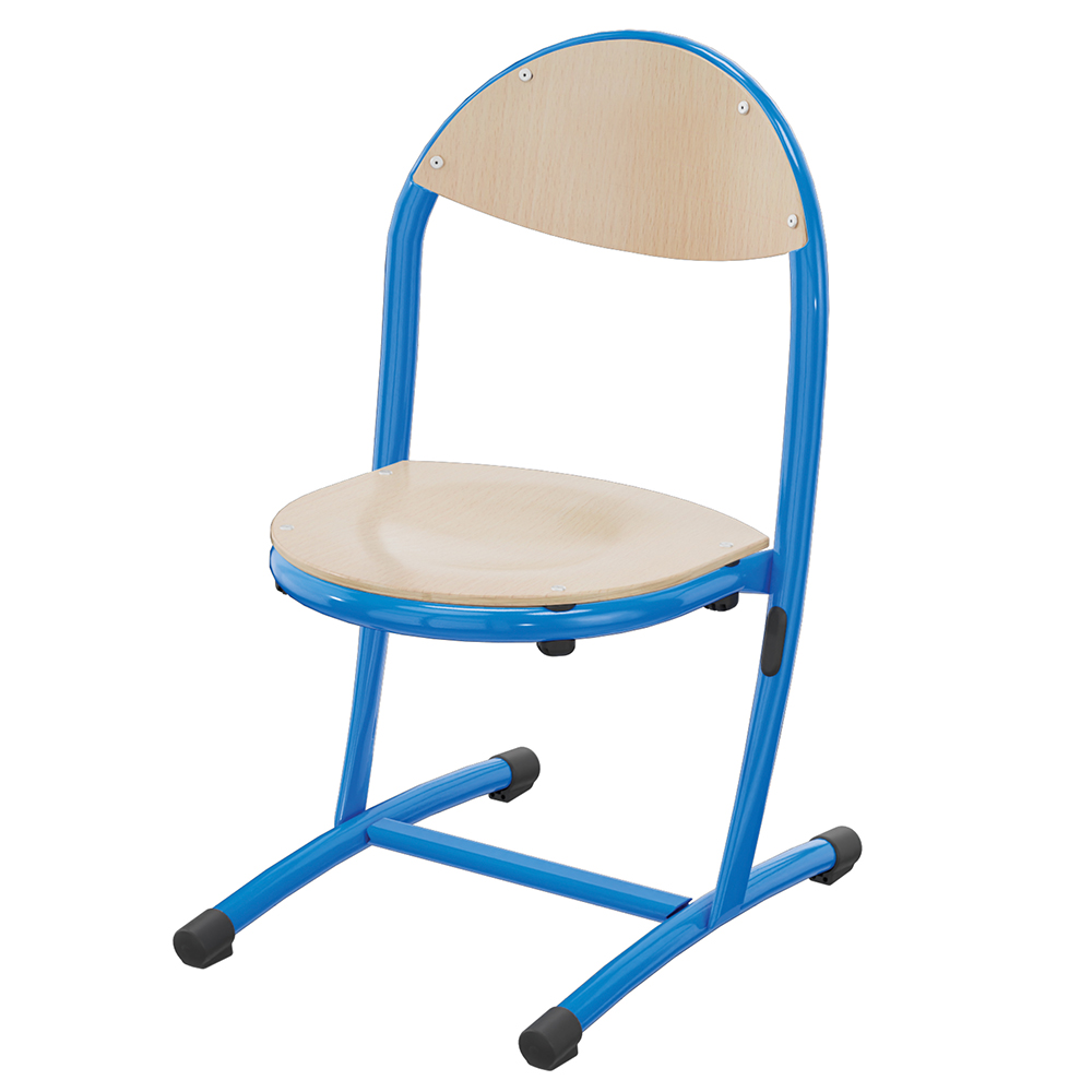 Chaise HÉLIA assise et dossier bois Blueprotech® piètement époxy - T2