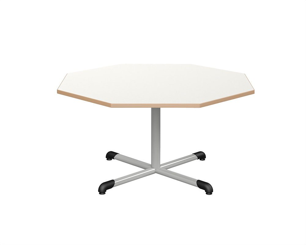 Table BANDANA plateau ép.21 mm MDF stratifié piètement central époxy - octogonale 120 cm - T5