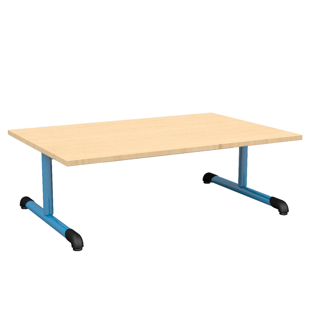 Table BANDANA DL plateau ép.24 mm stratifié chant ABS piètement époxy - 180x80 cm - T2