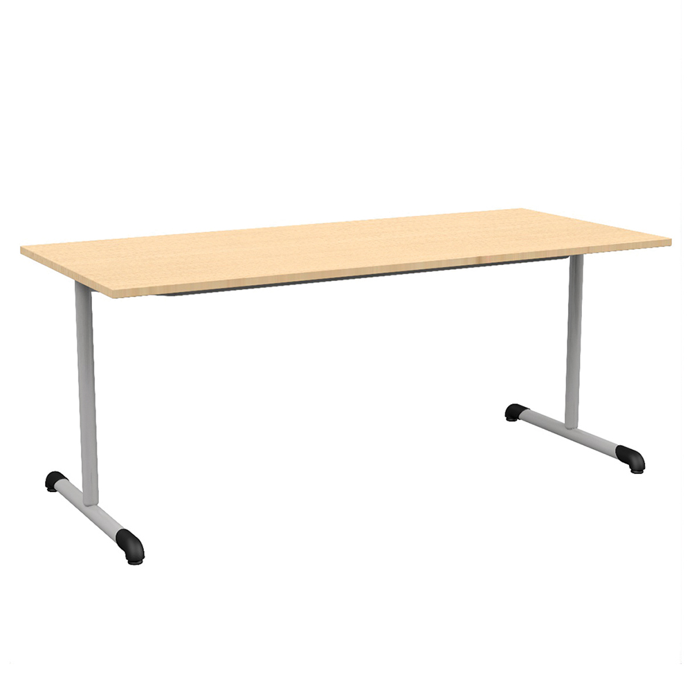 Table BANDANA DL plateau ép.24 mm stratifié chant ABS piètement époxy - 180x80 cm - T6