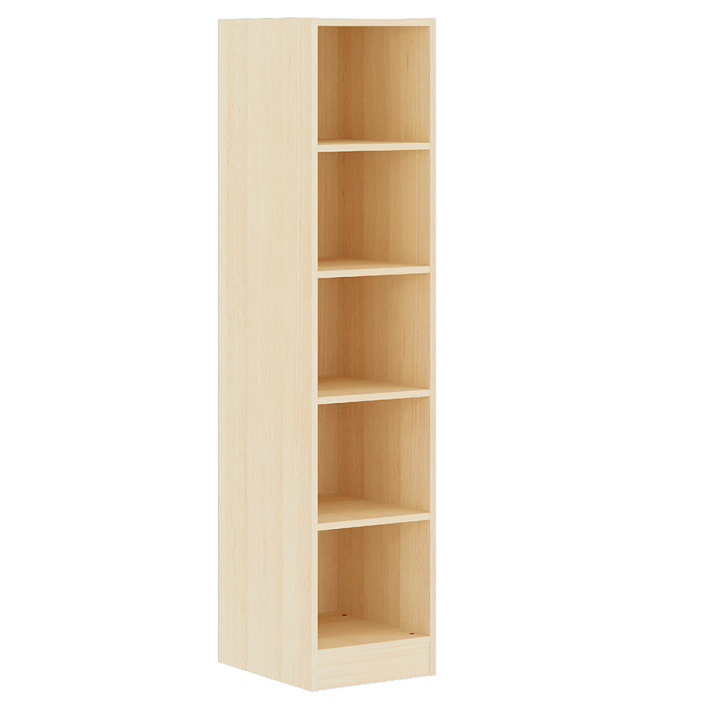 [S285370PVZZ] Meuble à cases SIMÉO 1 colonne mélaminé chant ABS - L40xP42xH180 cm - Hêtre miel