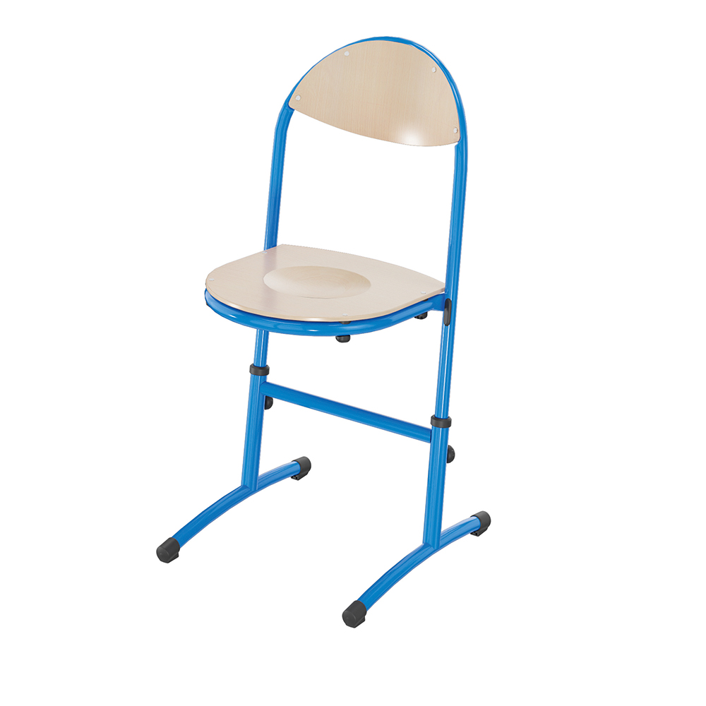 Chaise HÉLIA HR assise et dossier bois Blueprotech® piètement époxy - T4 à T7