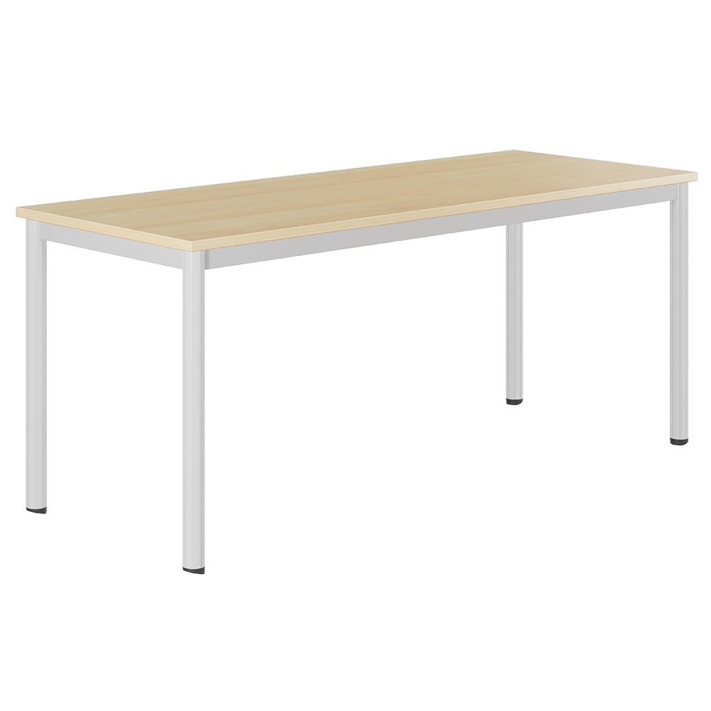 Table CARÉLIE mobile plateau ép.24 mm stratifié chant ABS piètement époxy - 180x70 cm - T6