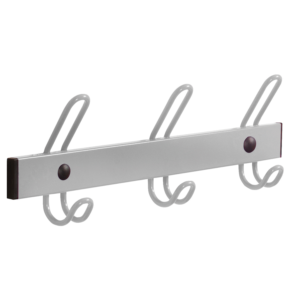 [S349000ZZEP] Patères 3 patères époxy - L42xP6,5xH16,5 cm