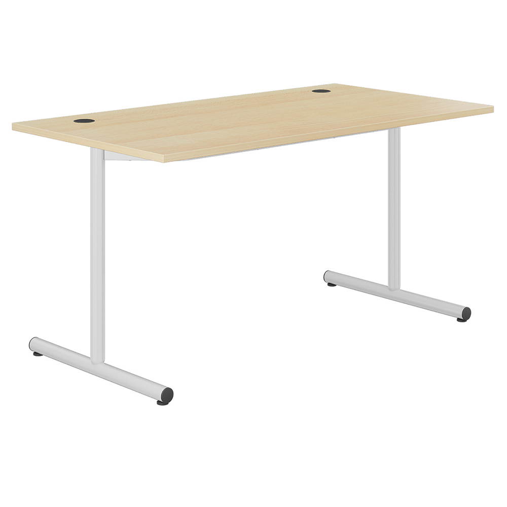 Table HUBBE plateau ép.19 mm mélaminé chant ABS piètement époxy - 150x80 cm - T6