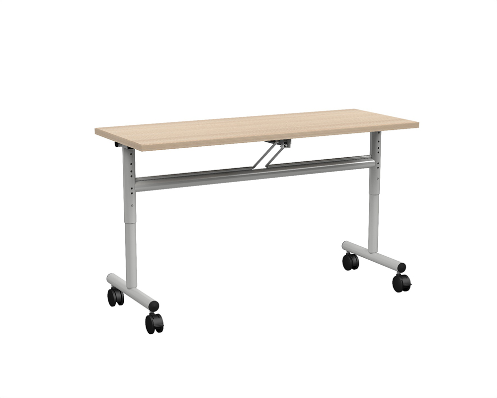 Table rabattable ÉCLIPSE plateau ép.24 mm stratifié chant ABS piètement époxy - 140x70 cm - T3 à T6