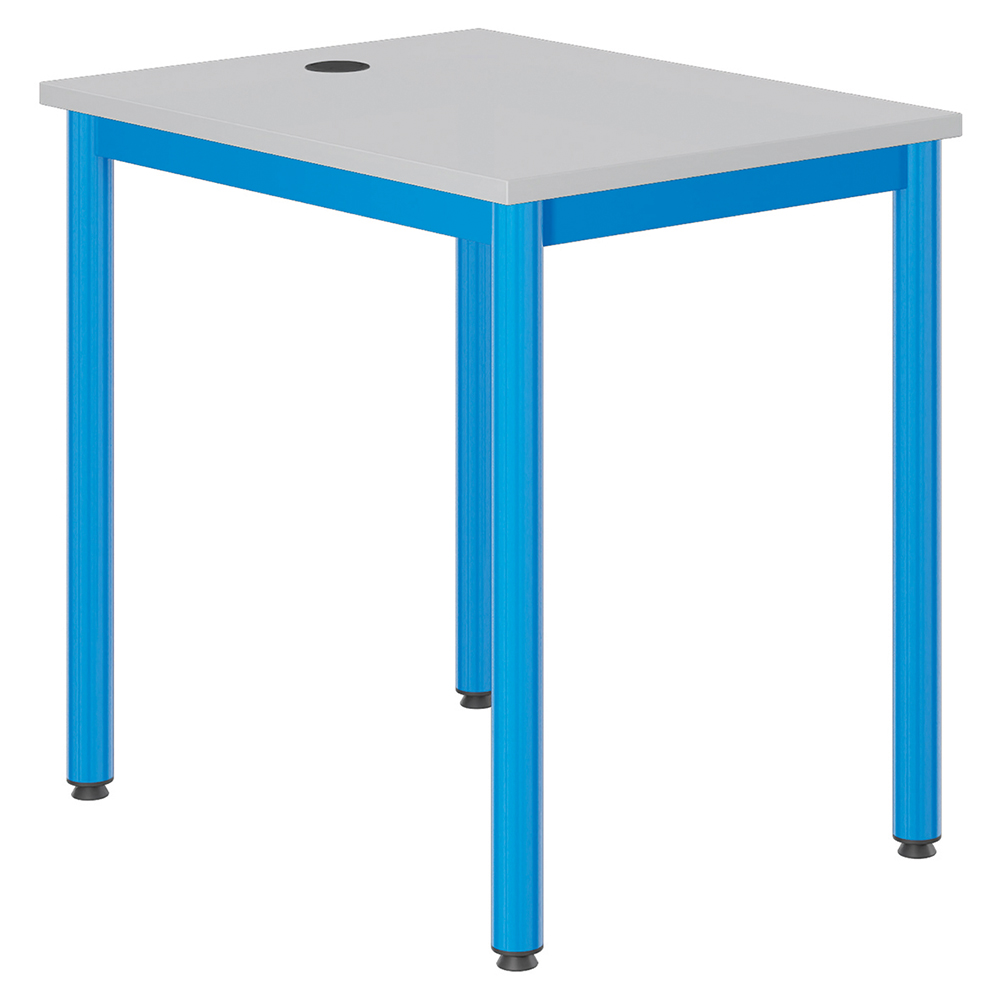 Table INFO plateau ép.19 mm mélaminé chant ABS piètement époxy - 60x80 cm - T6