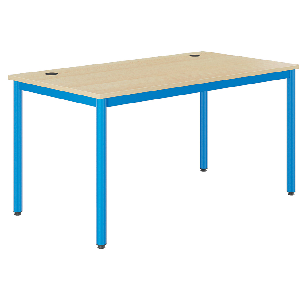 Table INFO plateau ép.24 mm stratifié chant ABS piètement époxy - 150x80 cm - T6