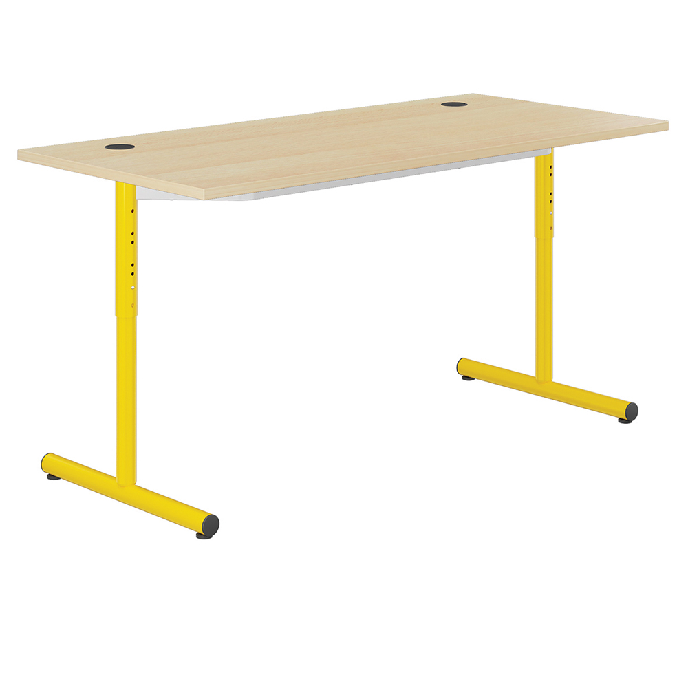 Table HUBBE HR plateau ép.24 mm stratifié chant ABS piètement époxy - 150x70 cm - T3 à T6