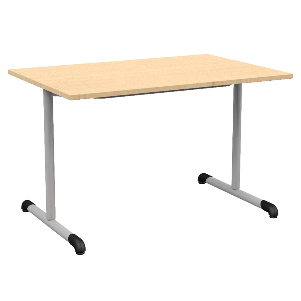 Table BANDANA DL plateau ép.24 mm stratifié chant ABS piètement époxy - 120x70 cm - T6