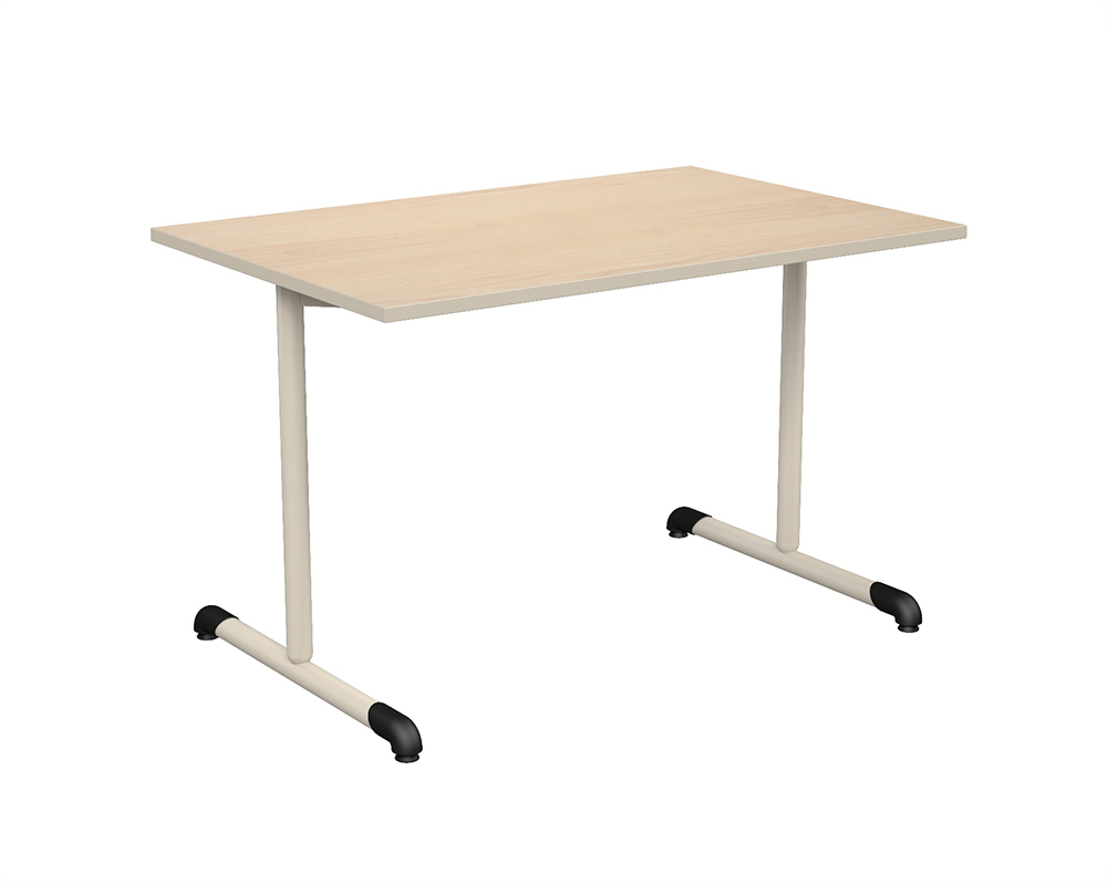 Table BANDANA DL plateau ép.24 mm stratifié chant polyuréthane piètement époxy - 140x80 cm - T6