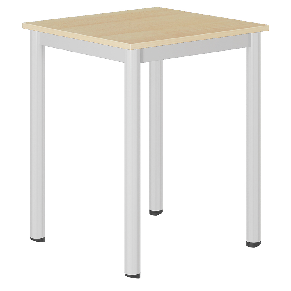 Table CARÉLIE mobile plateau ép.19 mm mélaminé chant ABS piètement époxy - 60x60 cm - T6