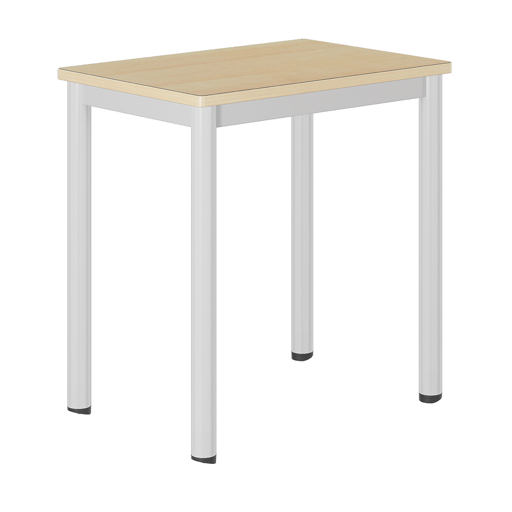 Table CARÉLIE mobile plateau ép.21 mm stratifié chant bois piètement époxy - 70x50 cm - T5