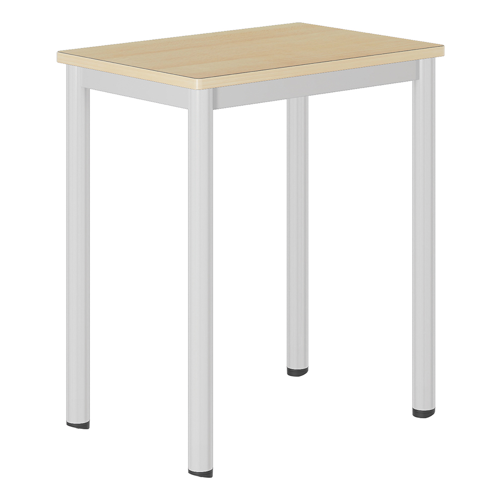 Table CARÉLIE mobile plateau ép.21 mm stratifié chant bois piètement époxy - 70x50 cm - T7