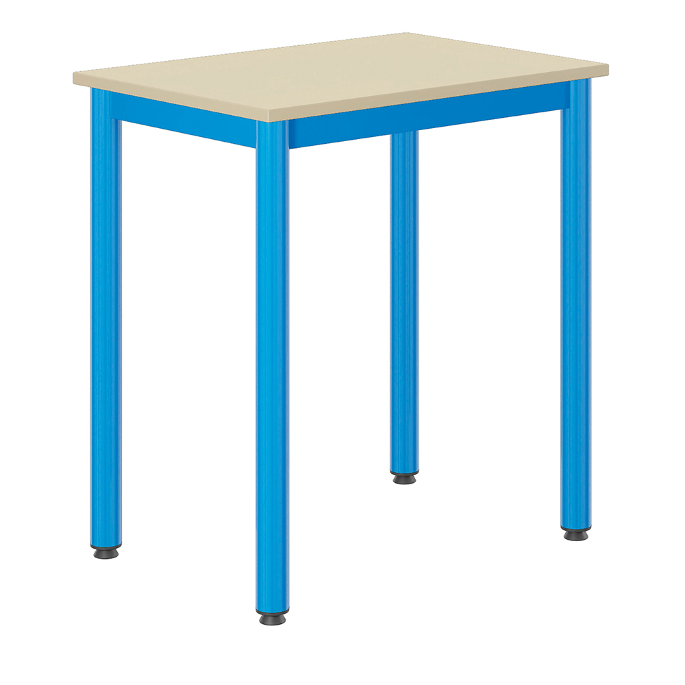 Table CARÉLIE plateau ép.19 mm mélaminé chant ABS piètement époxy - 70x50 cm - T6