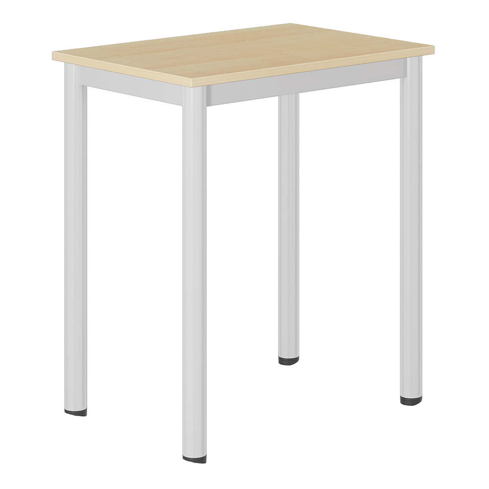 Table CARÉLIE mobile plateau ép.19 mm mélaminé chant ABS piètement époxy - 70x50 cm - T7