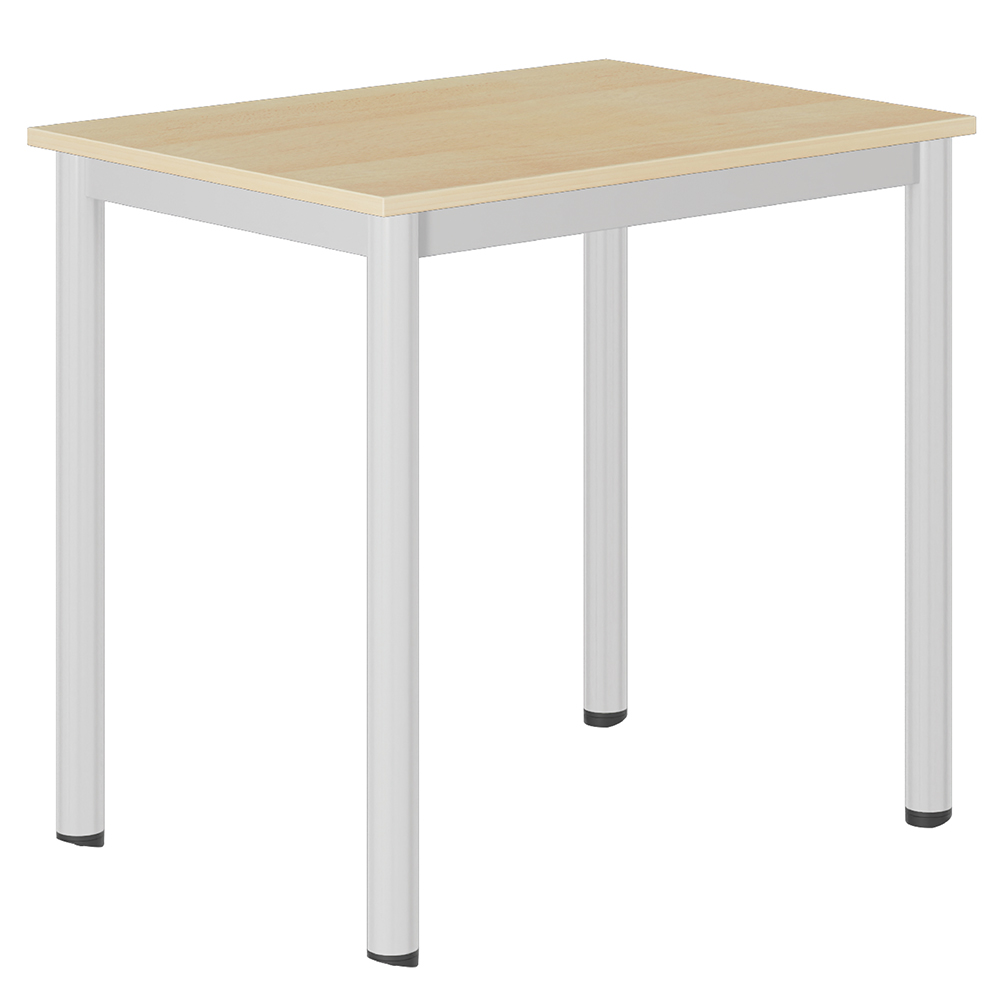 Table CARÉLIE mobile plateau ép.24 mm stratifié chant ABS piètement époxy - 80x60 cm - T6
