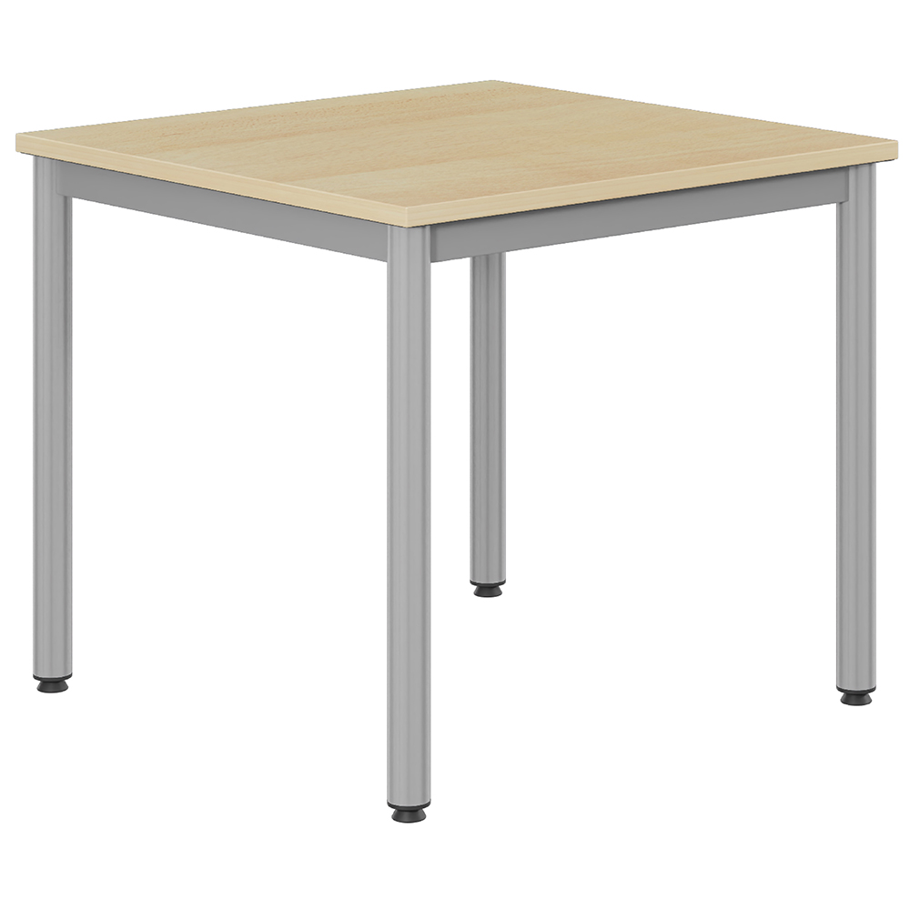 Table CARÉLIE plateau ép.24 mm stratifié chant ABS piètement époxy - 80x80 cm - T5