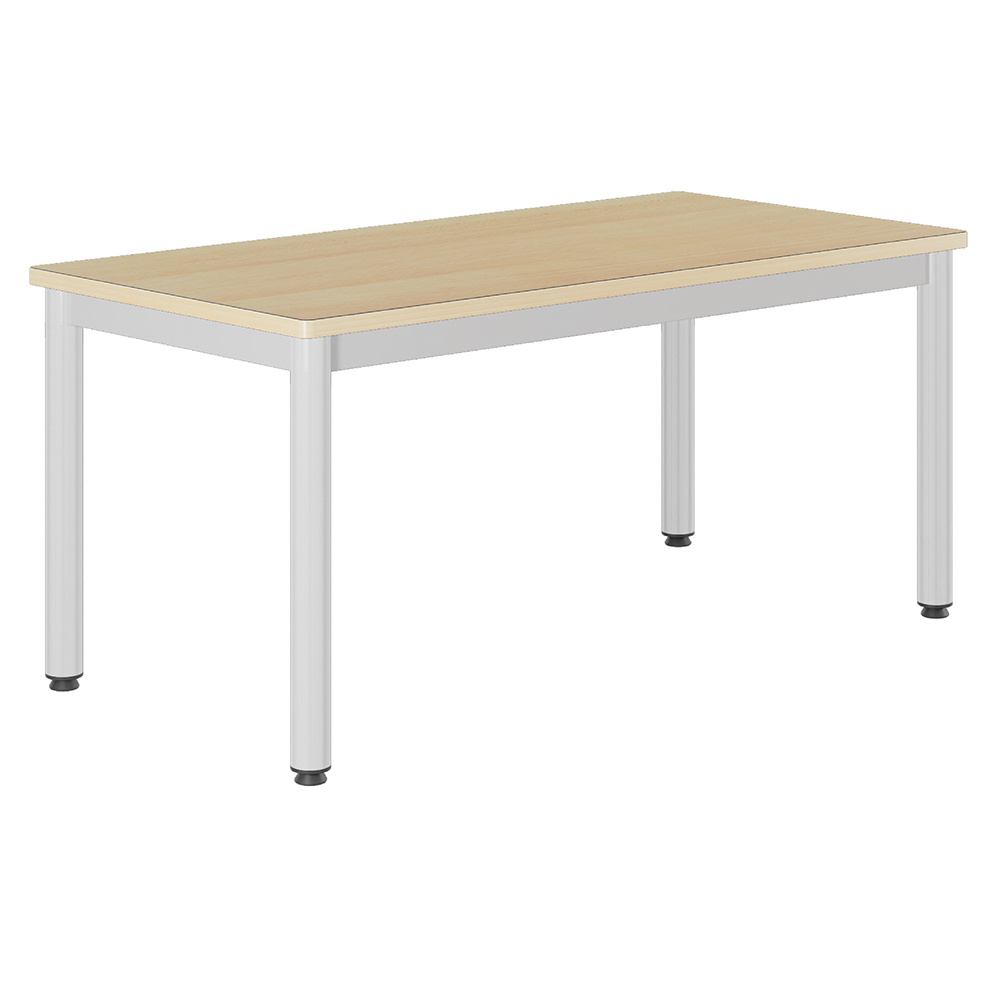 Table CARÉLIE plateau ép.24 mm stratifié chant bois piètement époxy - 120x60 cm - T2