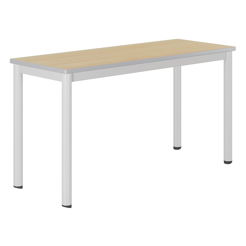Table CARÉLIE mobile plateau ép.21 mm stratifié chant polyuréthane piètement époxy - 130x50 cm - T5