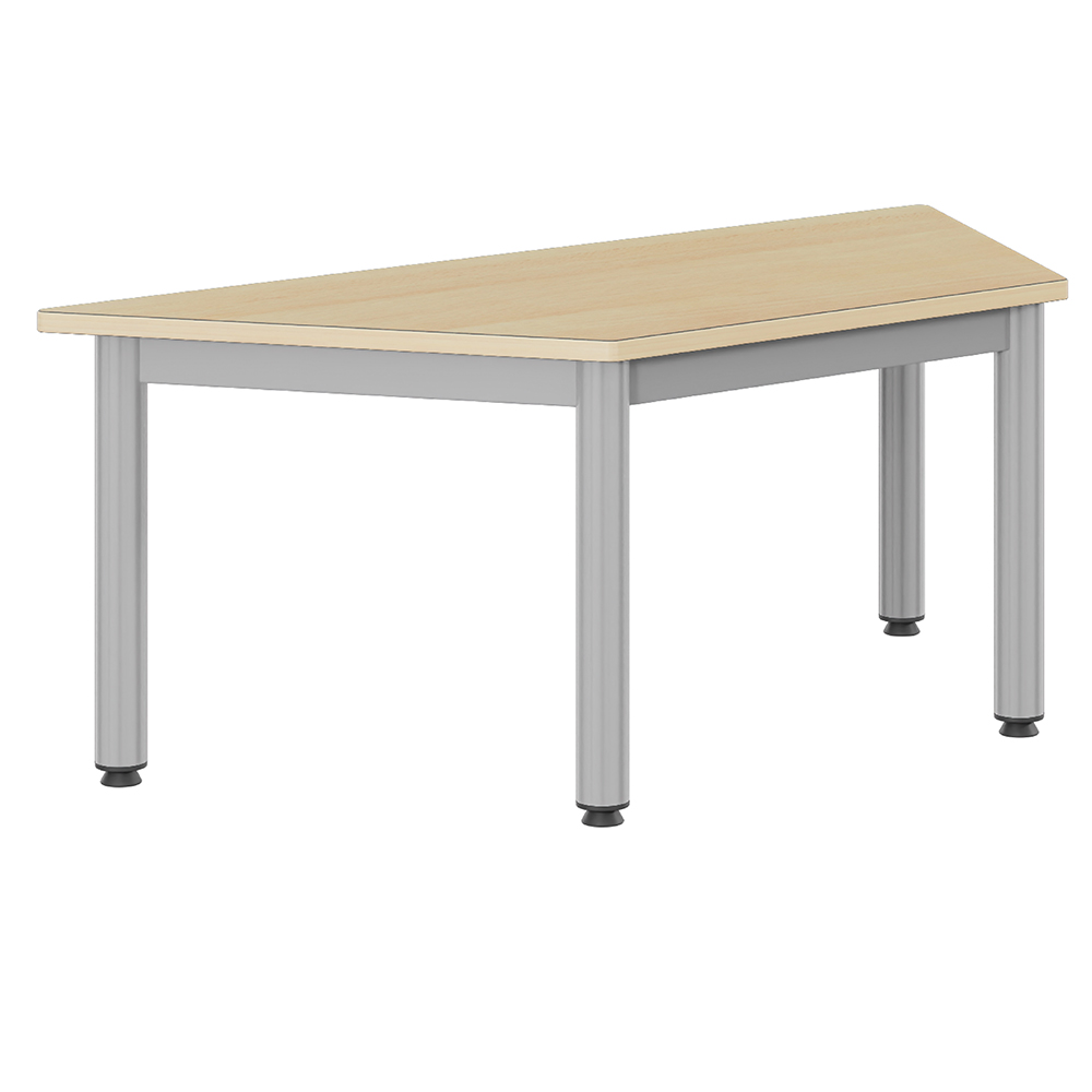 Table CARÉLIE plateau ép.24 mm stratifié chant bois piètement époxy - 120x60x60 cm - T1