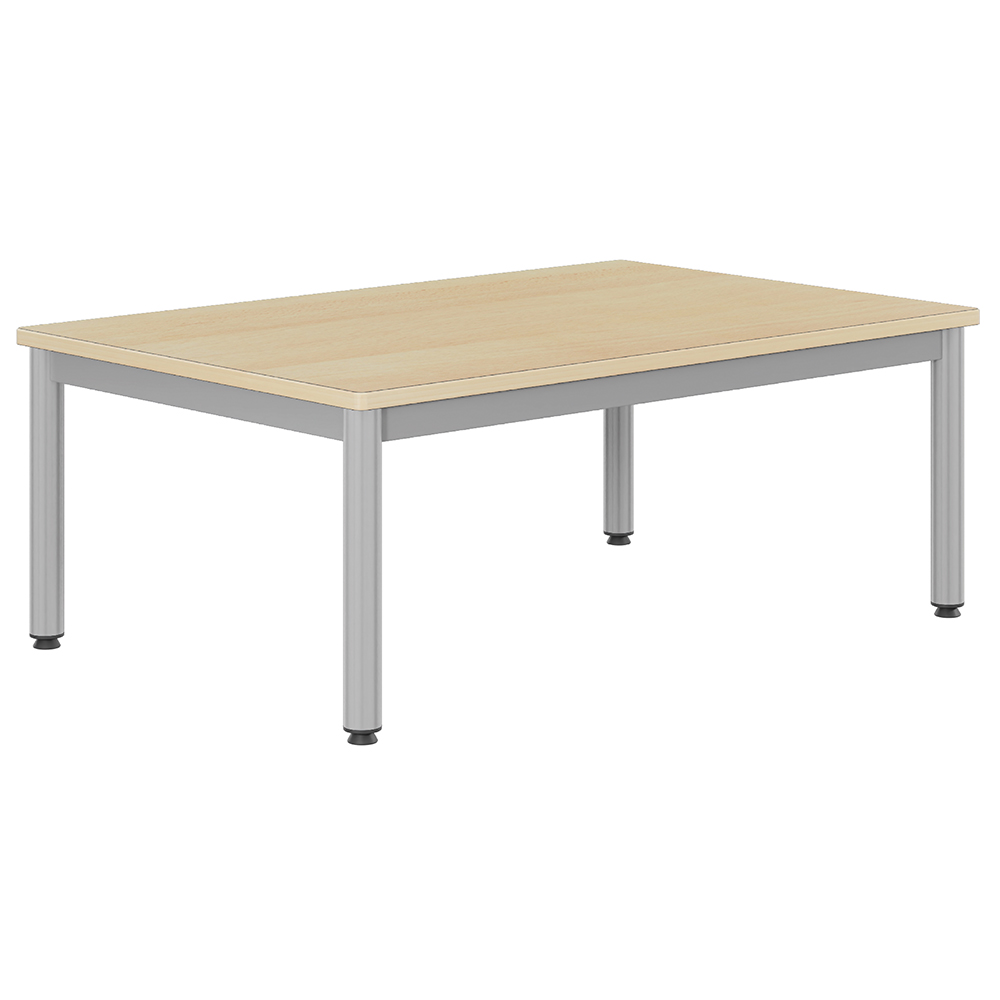 Table CARÉLIE plateau ép.24 mm stratifié chant bois piètement époxy - 120x80 cm - T1