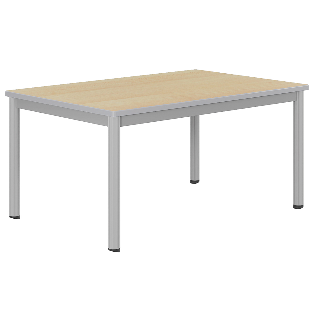 Table CARÉLIE mobile plateau ép.24 mm stratifié chant polyuréthane piètement époxy - 120x80 cm - T3