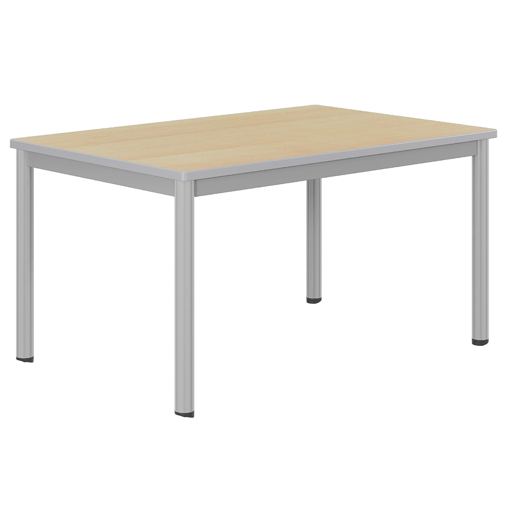 Table CARÉLIE mobile plateau ép.24 mm stratifié chant polyuréthane piètement époxy - 120x80 cm - T4