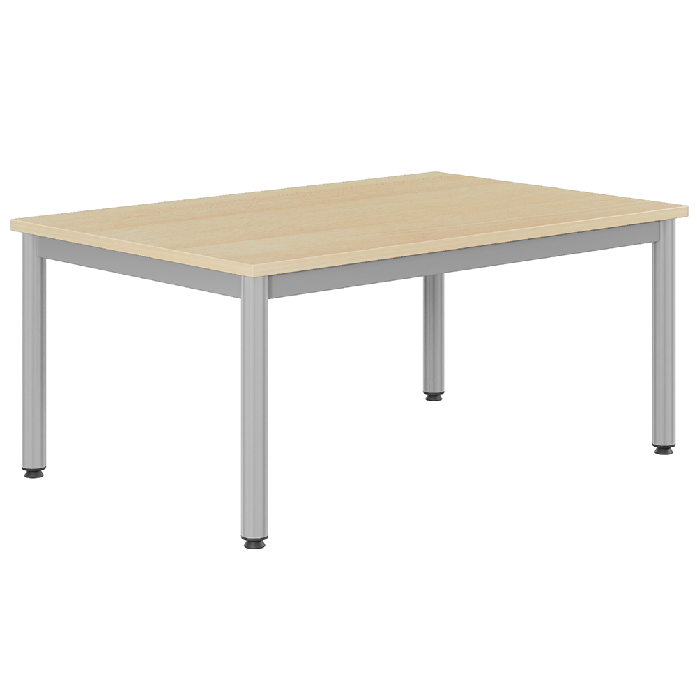 Table CARÉLIE plateau ép.19 mm mélaminé chant ABS piètement époxy - 120x80 cm - T2