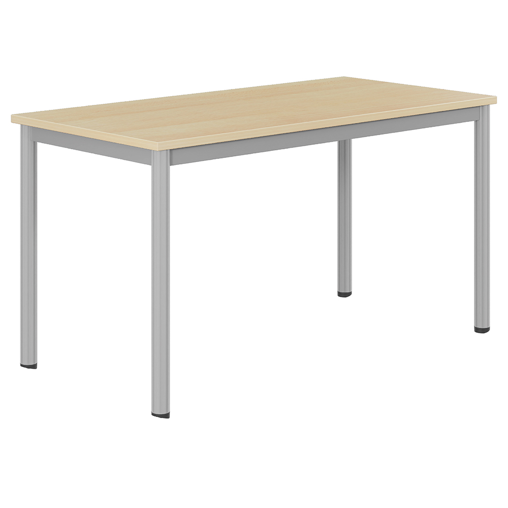 Table CARÉLIE mobile plateau ép.24 mm stratifié chant ABS piètement époxy - 140x70 cm - T6