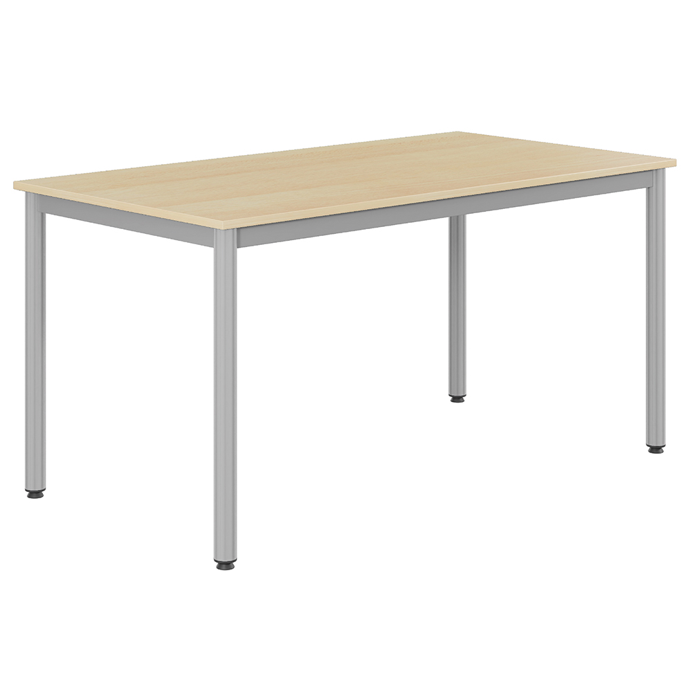 Table CARÉLIE plateau ép.19 mm mélaminé chant ABS piètement époxy - 150x80 cm - T6