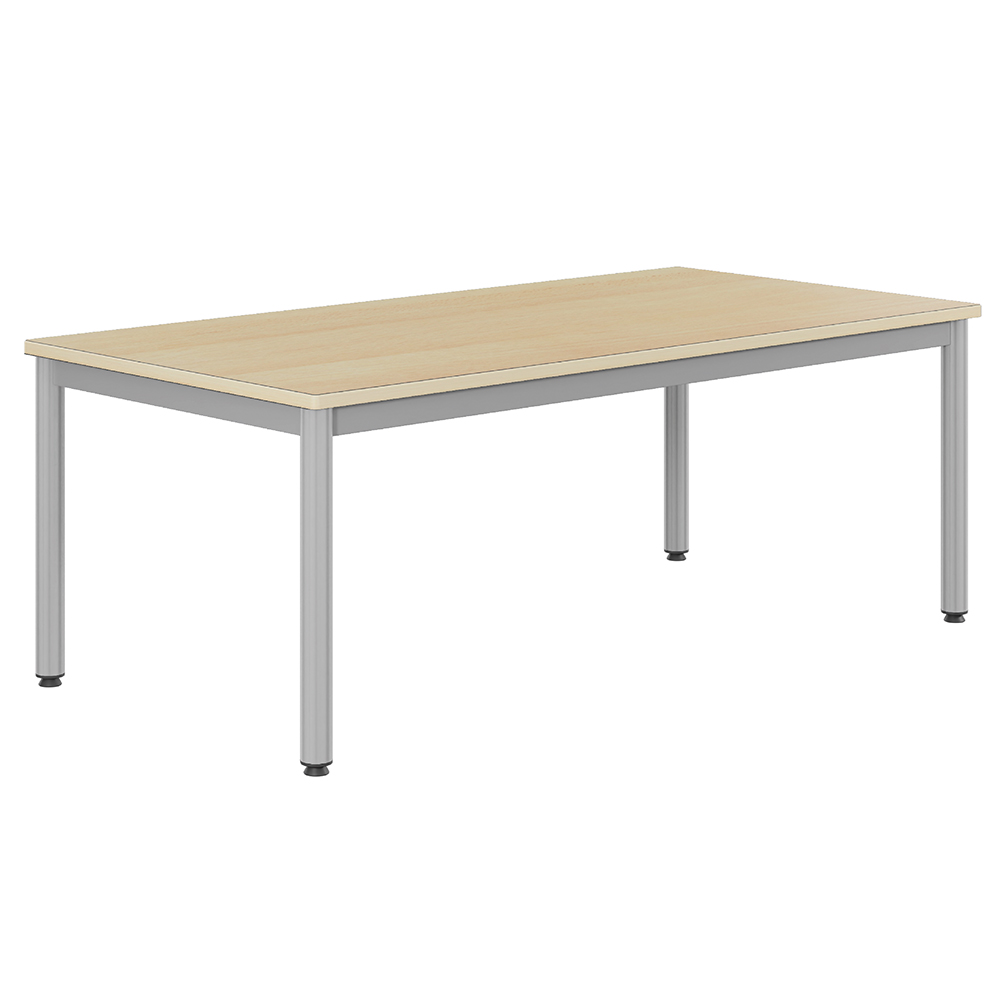 Table CARÉLIE plateau ép.24 mm stratifié chant bois piètement époxy - 160x80 cm - T3