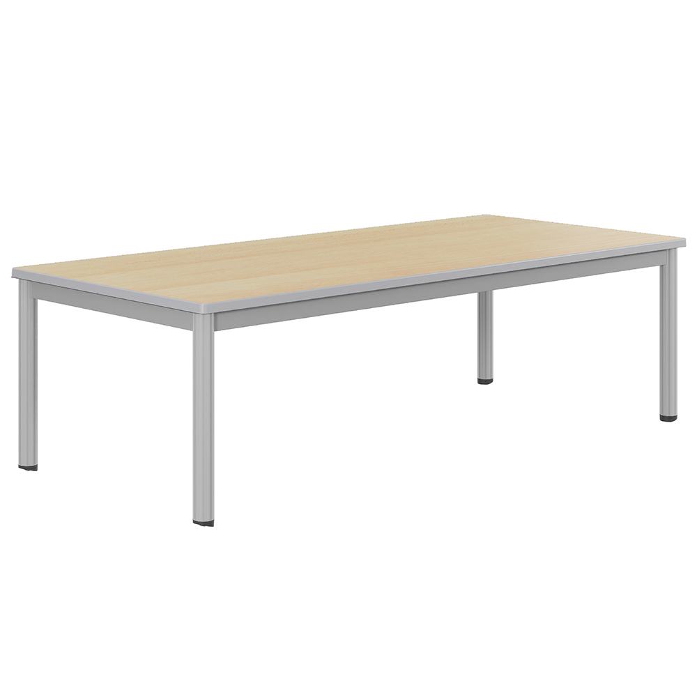 Table CARÉLIE mobile plateau ép.24 mm stratifié chant polyuréthane piètement époxy - 180x80 cm - T2