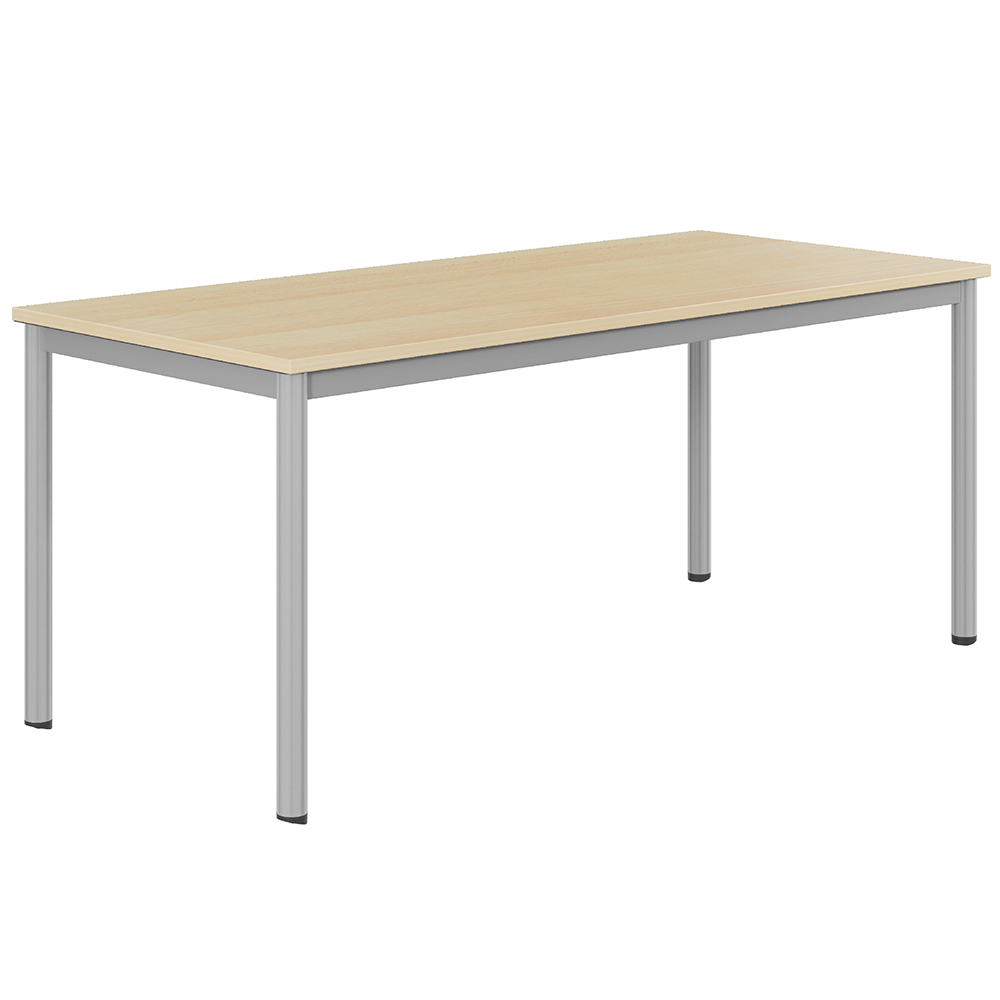 Table CARÉLIE mobile plateau ép.24 mm stratifié chant ABS piètement époxy - 180x80 cm - T6
