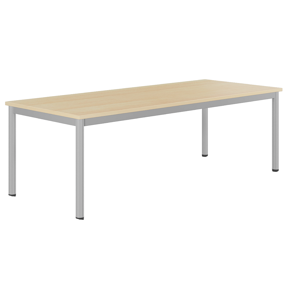 Table CARÉLIE mobile plateau ép.24 mm stratifié chant ABS piètement époxy - 200x80 cm - T4