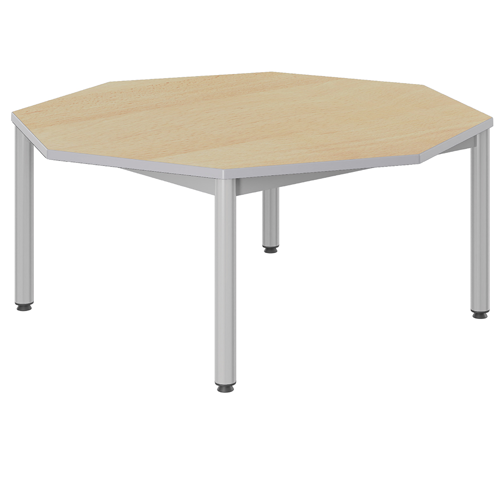 Table CARÉLIE plateau ép.24 mm stratifié chant polyuréthane piètement époxy - octogonale D120 cm - T2