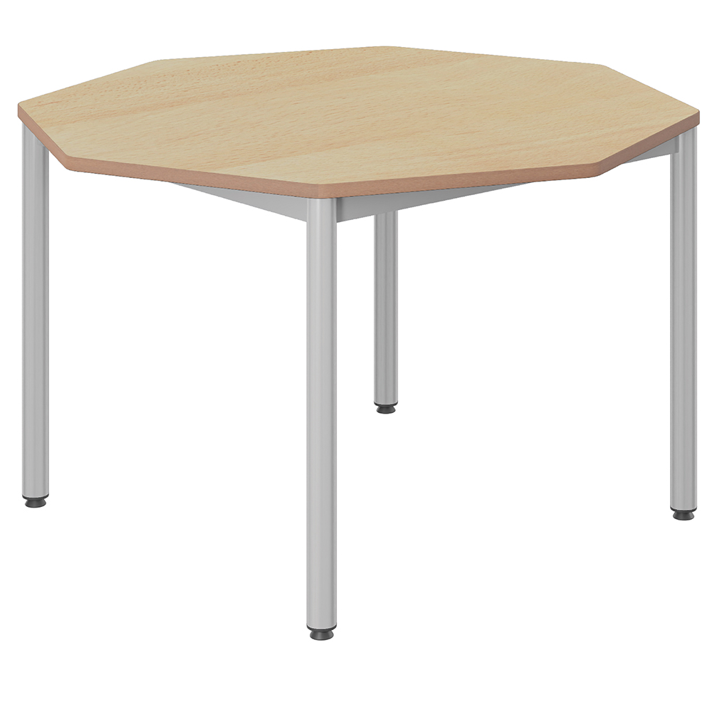 Table CARÉLIE plateau ép.21 mm MDF stratifié piètement époxy - octogonale D120 cm - T6