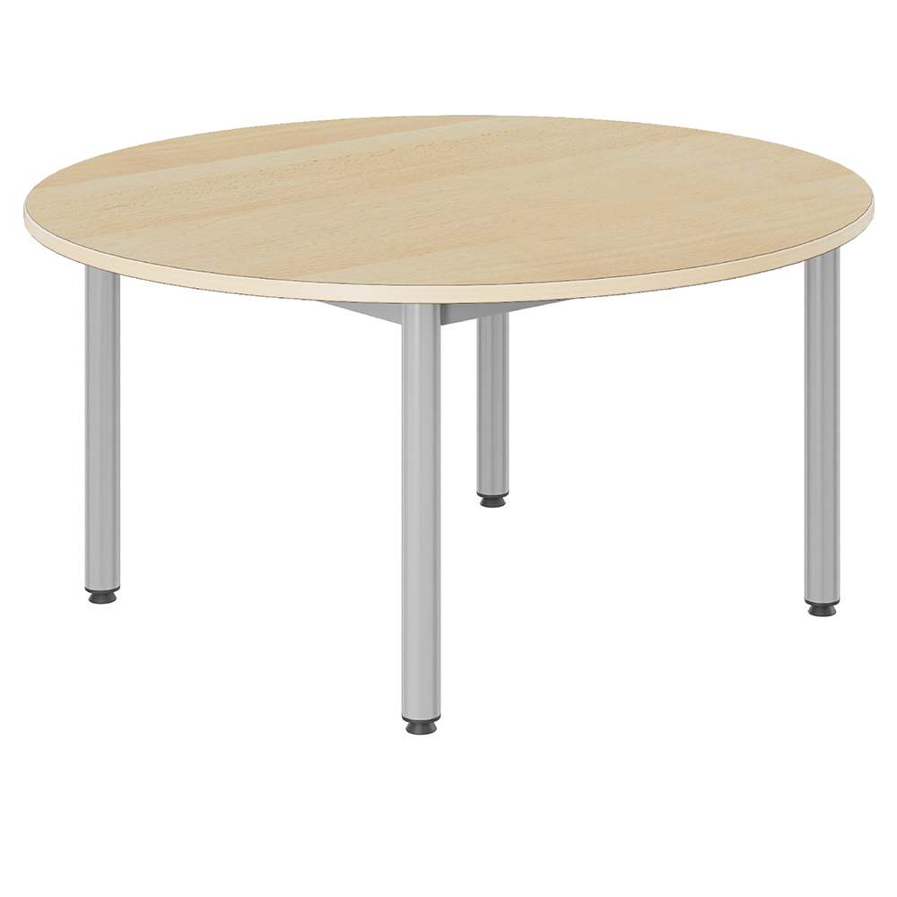 Table CARÉLIE plateau ép.24 mm stratifié chant bois piètement époxy - D120 cm - T3