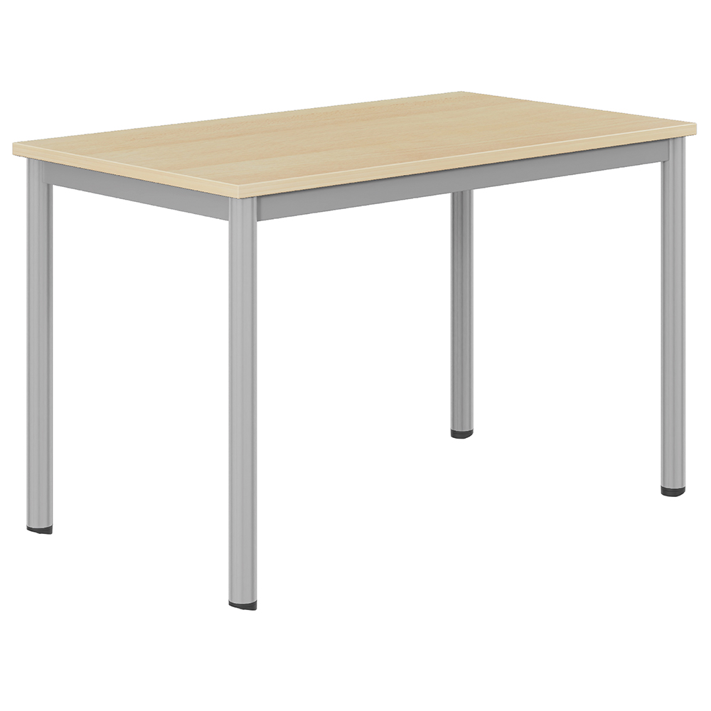 Table CARÉLIE mobile plateau ép.24 mm stratifié chant ABS piètement époxy - 120x70 cm - T6