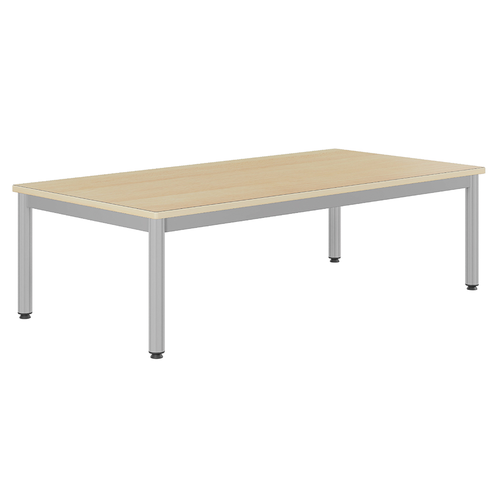 Table CARÉLIE plateau antibruit ép.24 mm stratifié chant bois piètement époxy - 160x80 cm - T1