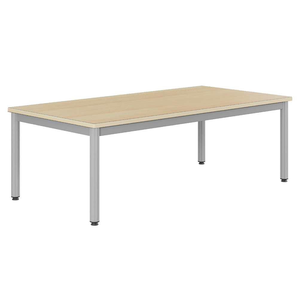 Table CARÉLIE plateau antibruit ép.24 mm stratifié chant bois piètement époxy - 160x80 cm - T2