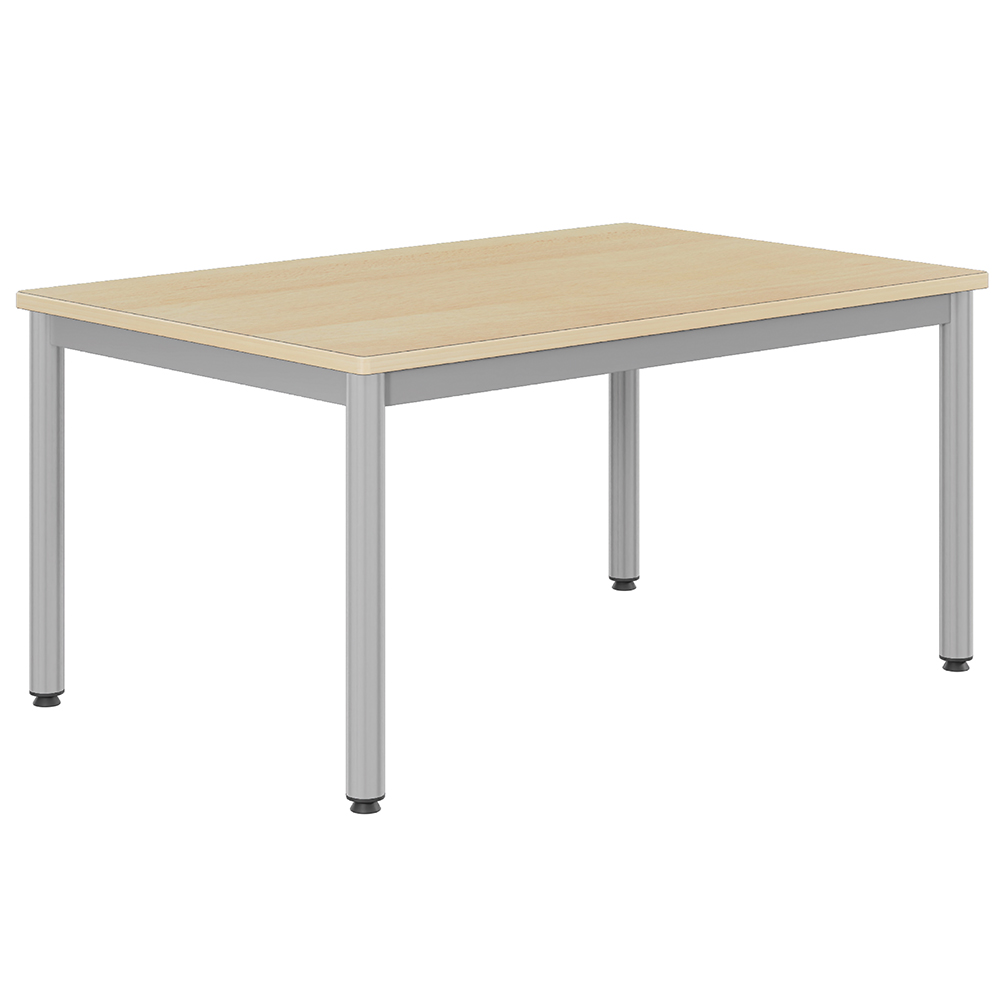 Table CARÉLIE plateau antibruit ép.24 mm stratifié chant bois piètement époxy - 120x80 cm - T3