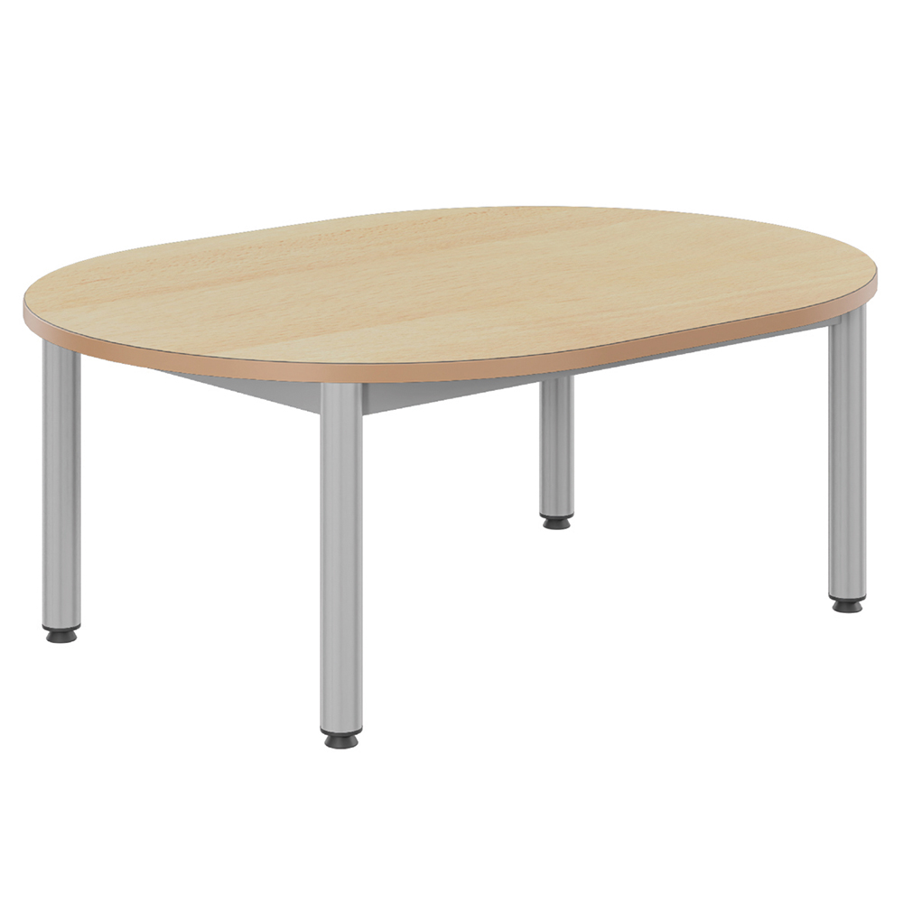 Table CARÉLIE plateau ép.21 mm MDF stratifié piètement époxy - ovale 120x90 cm - T1