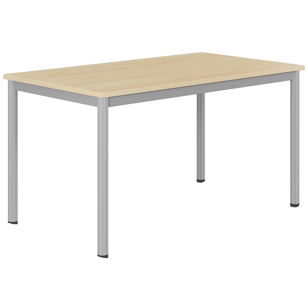 Table CARÉLIE mobile plateau ép.24 mm stratifié chant ABS piètement époxy - 140x80 cm - T6
